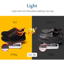 TENGOO Men's Safety Shoes Steel Toe Work Sneakers Slip Resistant Waterproof Breathable Hiking Climbing Running Shoes