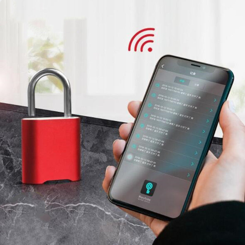 CE/ROHS Certification Intelligent Fingerprint Electronic Padlock APP/Fingerprint Unlock Outdoor Waterproof Student Cabinet Anti-theft Metal Small Padlock USB Charging Door Lock