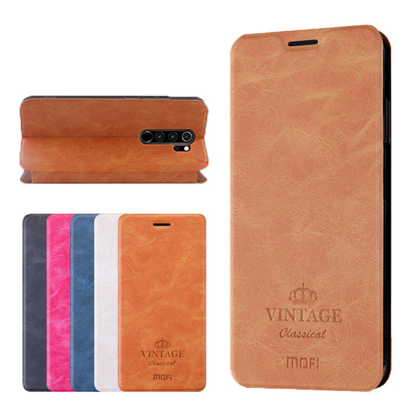 MOFI Luxury Shockproof Flip with Stand Card Slot Full Body PU Leather Protective Case for Xiaomi Redmi Note 8 Pro