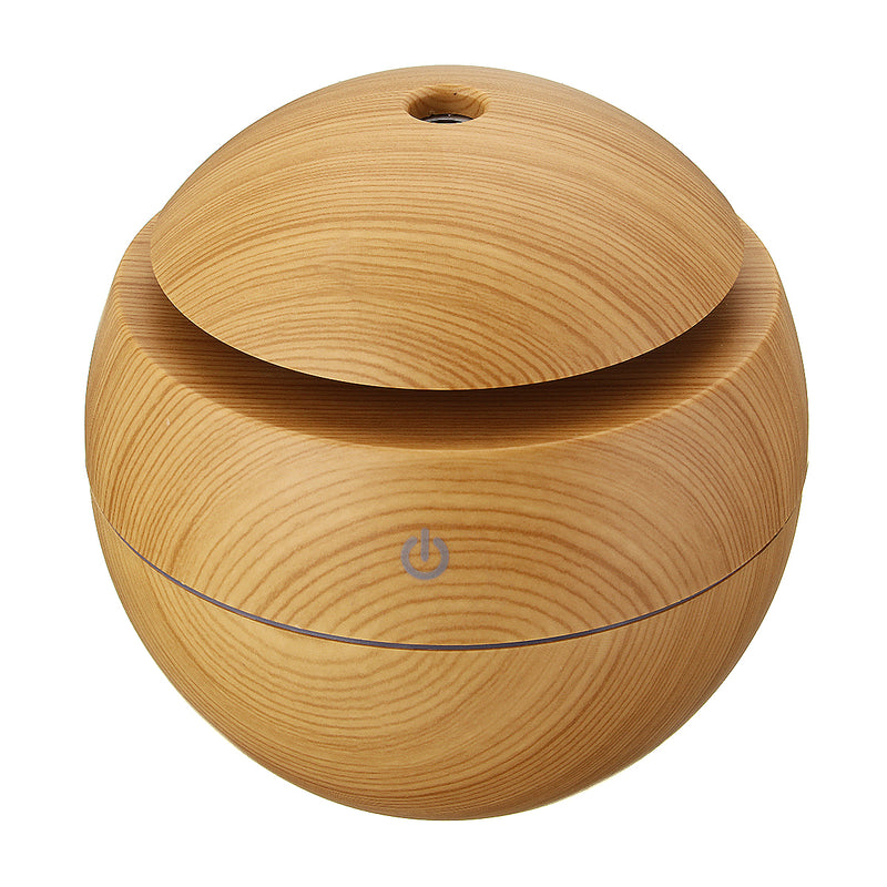 LED Colorful USB Intelligent Wood Grain Humidifier Ultrasonic Air Humidifier Aroma Essential