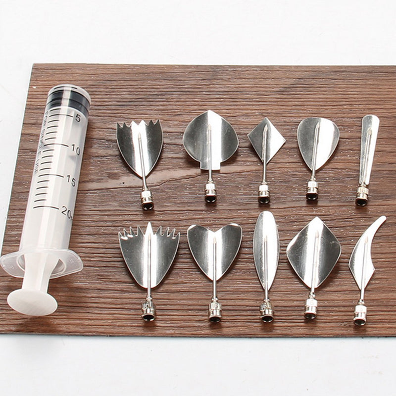 3D Jelly Flower Art Tools Syringe 3D Gelatin Cake Syringe Art Tools Kit 10Pcs