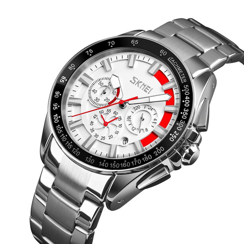 SKMEI 9167 Multi-function Fashion Men Watch Stopwatch Date Display Sport Quartz Watch