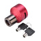 Wheel Disc Brake Lock With 2 Keys Anti Thief For Motorcycle Motor Bike Scooter Black Red Silver