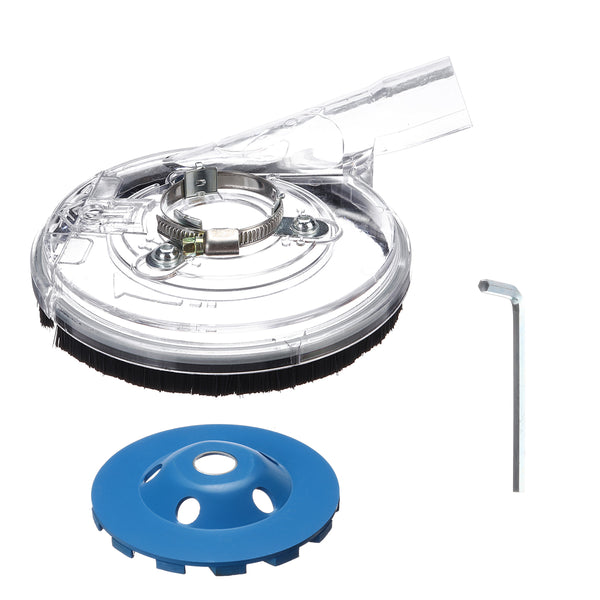 5 Inch Diamond Grinding Wheel Disc Angle Grinder Dust Shroud Kit Granite Stone Cut