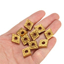 Drillpro 10pcs CNMG120408-MA US735 Carbide Insert Turning Tool Holder Inserts