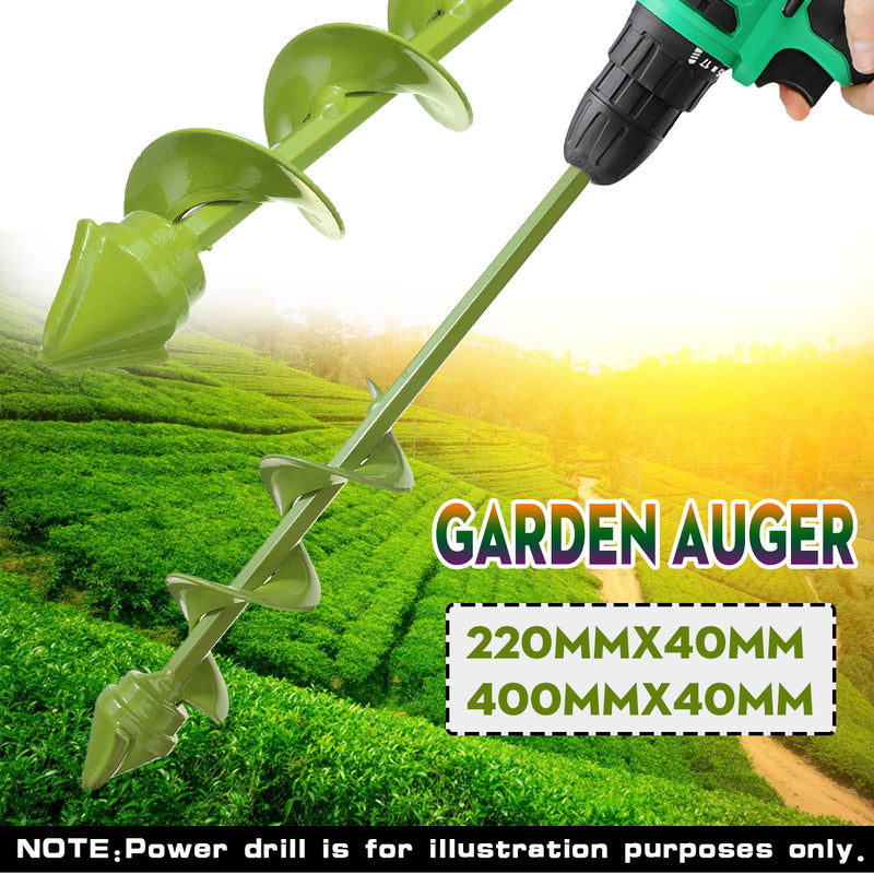40mm Wide Garden Auger Drill Bit 400/220mm Deep Electric Drill Bit Hole Digger