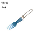 Keith Ti57 Series Titanium Tableware Ultralight Folding Outdoor Spoon Fork Cutter Cutlery