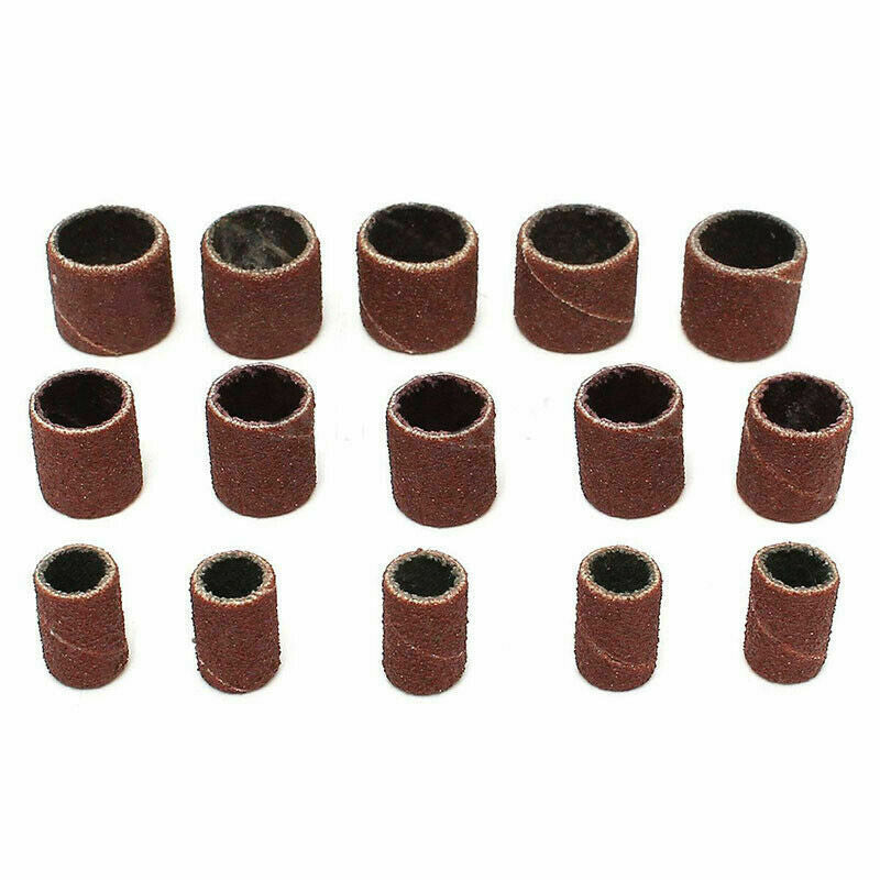 63pcs 1/2 3/8 1/4 Inch Sanding Drum Electric Hanging Grinding Accessories Sandpaper Ring