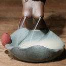 Mermaid Ceramic Incense Burner Backflow Glaze Censer Cone Holder Decor Crafts