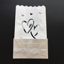 10PCS Double Heart Paper Lantern Candle Bag Tea Light Holder for Christmas Wedding Home Decoration