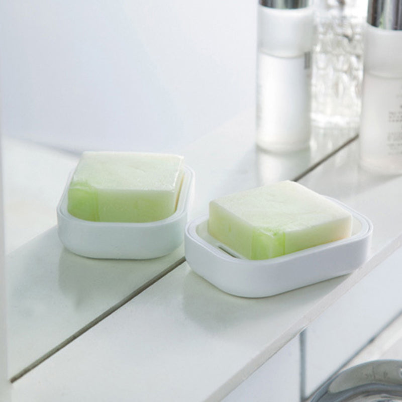 Soap Dish Box Case Holder Container Draining Home Bathroom Toilet Shower Travel