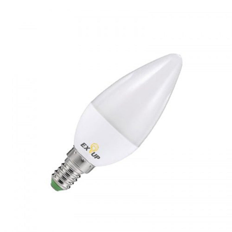 6PCS EXUP AC220V 5W E14 C37 LED Candle Light Bulb for Indoor Living Room Home Decoration