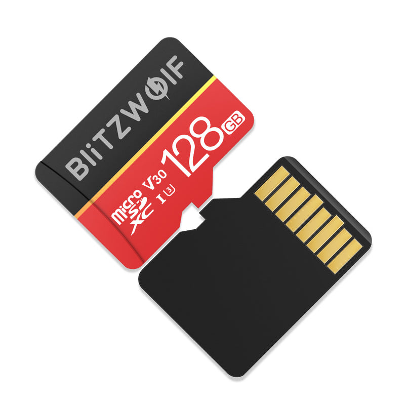 BlitzWolf BW-TF1 Class 10 UHS-1 32GB UHS-3 V30 64GB 128GB Micro SD TF Memory Card with Adapter