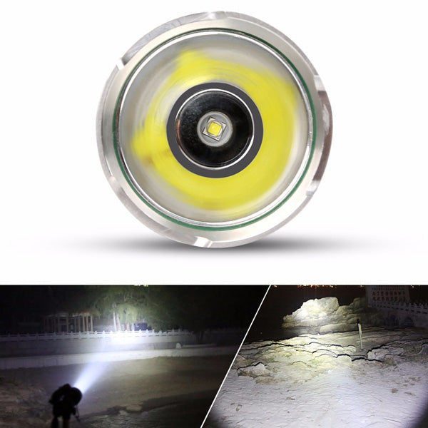 SupFire 1100 Lumens Flashlight 18650 Battery 5 Modes Portable Work Lamp With 4x18650 Battery Charger