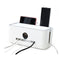 Three Flower Power Cord Plug-in Board Storage Box Charger Computer Power Strip Cable Management Box Baskets