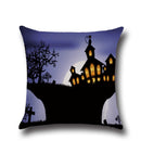 Halloween Pumpkin Bat Ghost Pattern Pillowcase Cotton Linen Throw Pillow Cushion Cover Seat Home