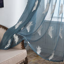 3/2/1.5/1M Embroidered Sheer Curtains for Living Room Feather Modern Design Bedroom Elegant Yarn Curtains Voile