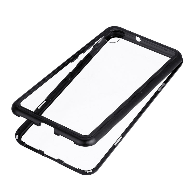 Bakeey 360 Magnetic Adsorption Metal Tempered Glass Flip Protective Case for Xiaomi Redmi 7A 5.45 inch