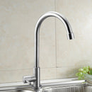 32x13.5cm Stainless Steel Kitchen Sink Faucet Single Lever Cold Water Tap Silver Faucet