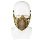 Steel Wire Mask Outdoor Hunting Breathable Tactical Mesh Half Face Protective Mask Earmuffs Version