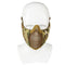 Steel Wire Mask Outdoor Hunting Breathable Tactical Mesh Half Face Protective Mask Earmuffs Version