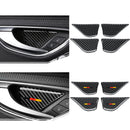 Carbon Fiber Car Door Handle Bowl Trim Decal For Mercedes C Class W205 C200