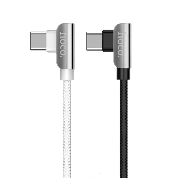 HOCO U42 90 Degree Exquisite Steel Type C Charging Data Cable For Tablet Smartphone 1.2M