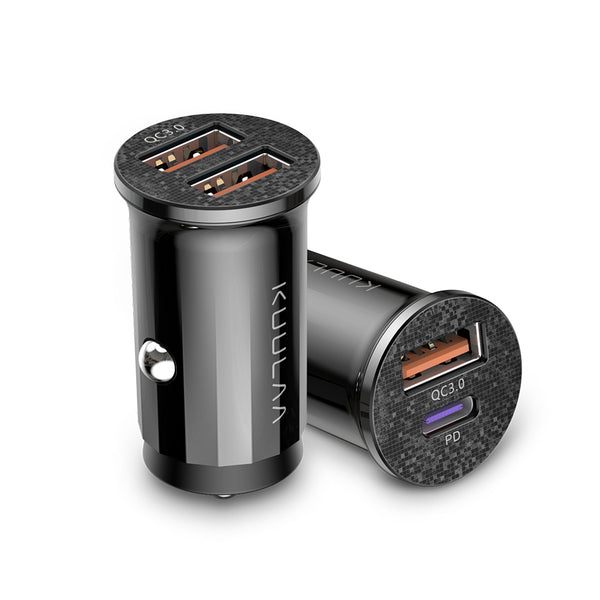 KUULAA 48W QC4.0 PD3.0 Dual Output Smart Mini Car Charger for Samsung S10 9 Xiaomi Redmi Note8 for iPhone Mobile Phone