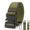 Xmund XD-TB3 125cm Men's 1000D Nylon Belt Metal Buckle Quick Release Tactical Belts With Carabiner Eagle Mouth Buckle Beverage Hanging Belt