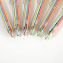 5Pcs/lot 8 In 1 Multifunction Colorful Ballpoint Pen Pressed Ballpoint Pen 0.5mm School Supplies