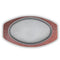 22x13cm Cast Iron Oval BBQ Grill Pan Outdoor Camping Steak Plate Cooking Plate With Wooden Tray