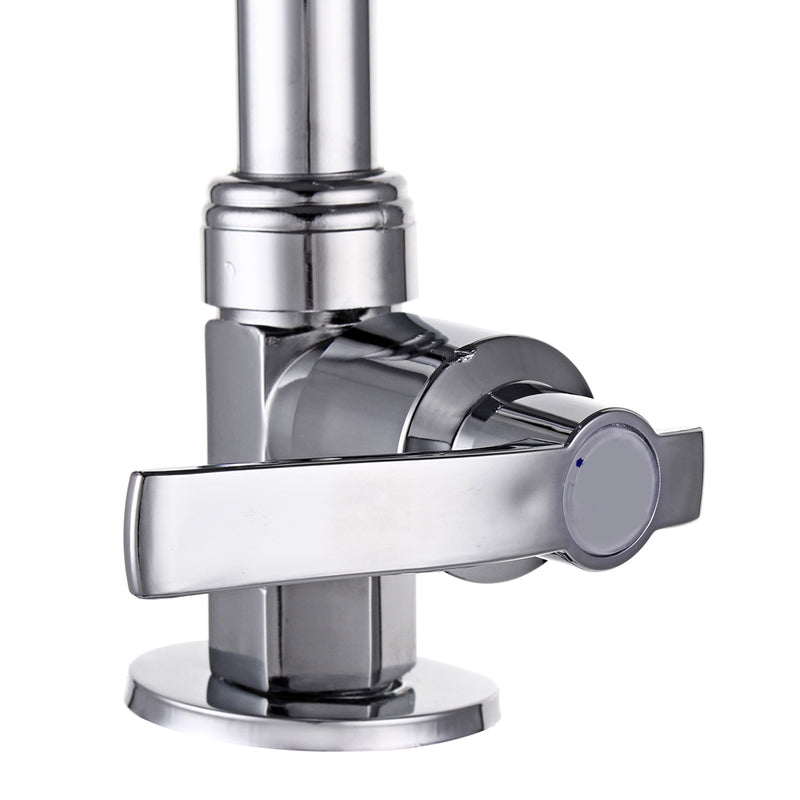Stainless Steel Single Hole Faucet Kitchen Wash Basin Rotate Water Taps Mixer
