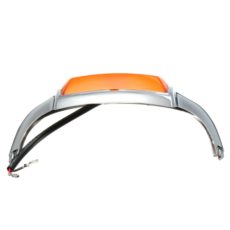 Front Fender Tip Light With Amber Light Lens For Harley Davidson FLT FLHR FLSTC FLSTN