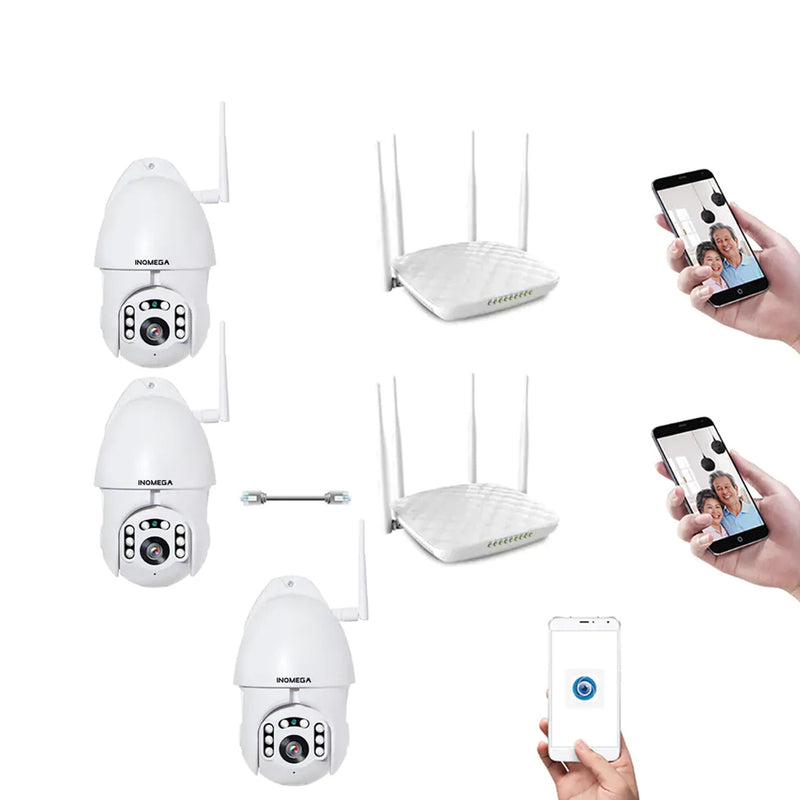 INQMEGA PTZ381 HD 1080P PTZ 360  Panoranic Waterproof IP Camera IR Night Version Two-way Audio