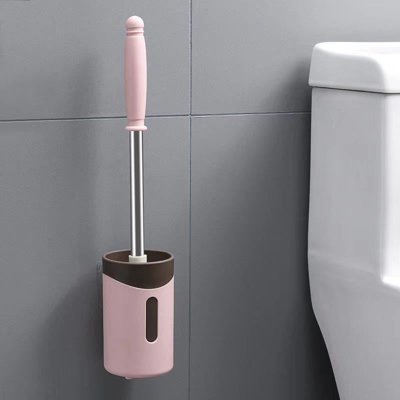 Bathroom Pendants Long Handle Cleaning Brushes Wall Hanging Toilet Brush Holder Set