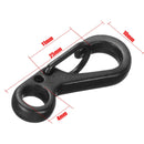 5Pcs Black EDC Tool Alloy Carabiner Camp Snap Clip Hook Keychain Keyring Hiking Climbing Tool