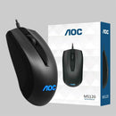 AOC MS120 Wired Mouse 2400DPI Desktop Gaming Optical Mice for Windows Vista / 7 / 8 / 10