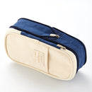 Kawaii Pencil Case Macaron Color Canvas Stretch Double Layer Large Capacity Pencil Box Cute Pencilcase Kids School Stationery