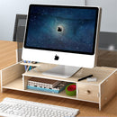 Multi-function Desktop Organizer Wood Desktop Monitor Stand Computer Laptop Screen Riser Desk Shelf Rack