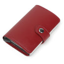 RFID Portable Anti-degassing Business Card Holder Simple Wallet Leather Name Card Case ID Credit Card Storage Box