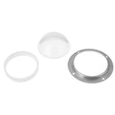78MM Waterproof 120 Degree Optical Glass Lens + Aluminum Ring For 20W-100W High Power LED Chip
