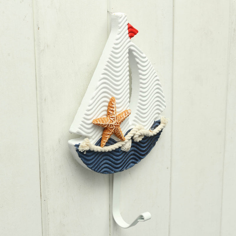 Mediterranean Style Pothook Nautical Hat Clothes Home Wall Hooks Hangers Hanging Decoration