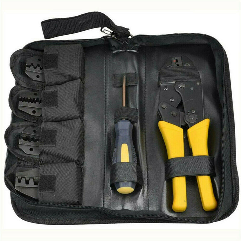 4 in 1 Ratchet Crimper Cable Wire Crimping Plier Electrical Terminals Plier Tool Kit