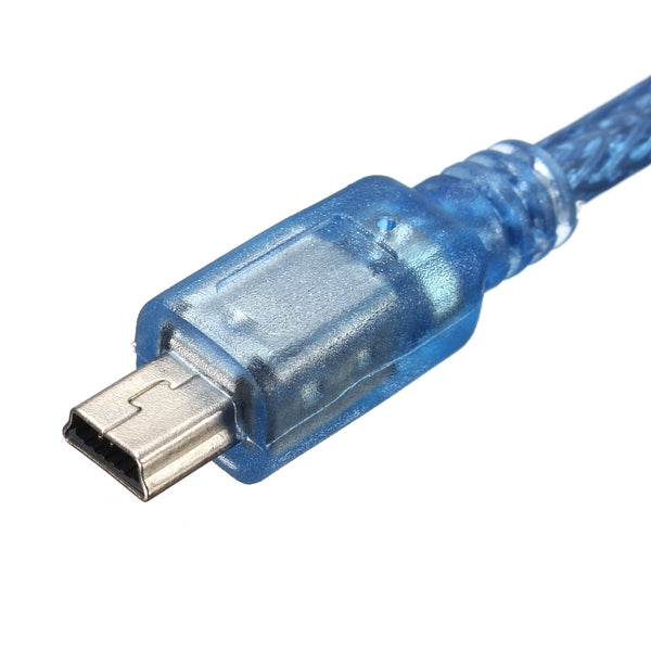 5pcs 30CM Blue Male USB 2.0A To Mini Male USB B Cable For