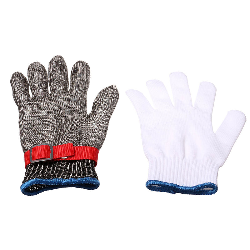 Safety Cut Proof Stab Resistant Stainless Steel Metal Mesh Butcher Glove Size M