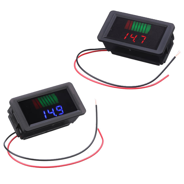 Waterproof 12-60V Electric Universal Battery Voltmeter Battery Power Indicator 12V/24V/36V/48V