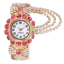 Deffrun Crystal Retro Style Women Bracelet Watch Wedding Dress Quartz Watches