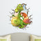 PAG 3D Large Removable Wallpaper clock Creative Wall Sticker Home Decoration
