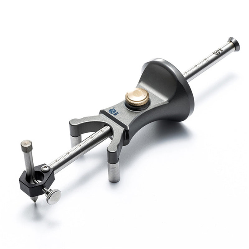 Aluminum Alloy Stainless Steel Woodworking Linear Arc Dual-purpose Scriber Parallel Line Drawing DIY Tools