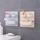 Kitchen Wall-Mounted Storage Rack Sundries Storage Holder Adhesive Stickers Fixed Bathroom Organizer